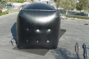 huge Helium gas storage bag in a cube form